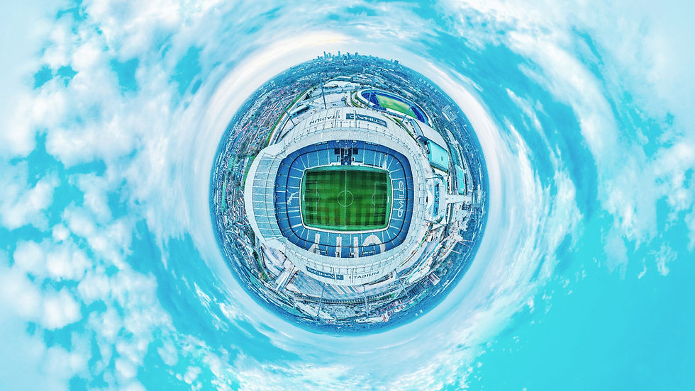 Stadium photographed from above