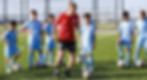 Coach with kids